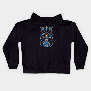 Iznik Tile Arts - Turquoise Kids Hoodie